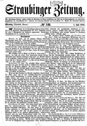 Straubinger Zeitung. 1873,7/12