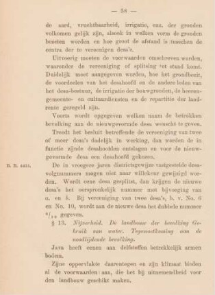 § 13. Nijverheid. De landbouw der bevolking Gebruik van water. Tegemoetkoming aan de noodlijdende bevolking