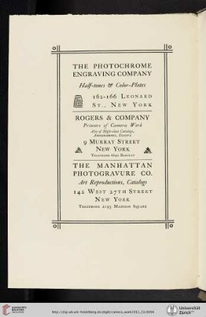 Rogers & Company [Printers of Camera Work]