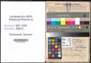 Entnazifizierung Severin Duerwerdt , geb. 30.09.1887 (Klempner)
