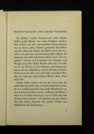 Wäsche trocknet und Tränen trocknen