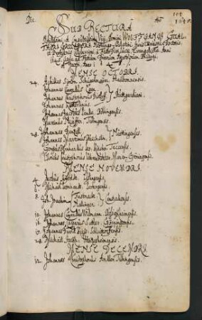 Winterhalbjahr 1645/1646. Rektorat Wolfgang Walt(h)er Gruber