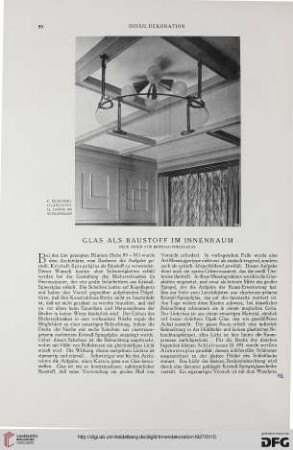 38: Glas als Baustoff im Innenraum : neue Arten von Kristall-Spiegelglas