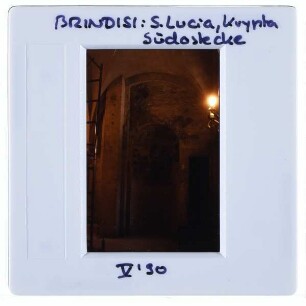 Brindisi, Kirche der Heiligen Dreifaltigkeit/ Santa Lucia : Krypta, Südostecke
