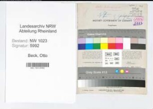 Entnazifizierung Otto Beck , geb. 28.01.1897 (Arbeiter)