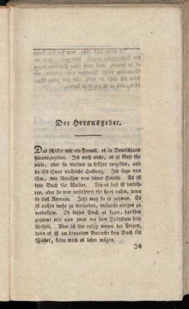 Der Herausgeber.