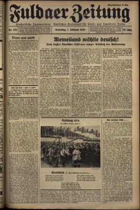 Ausgabe vom Dienstag, den 01. Oktober 1935.