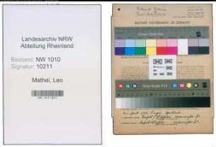 Entnazifizierung Leo Mathei , geb. 06.11.1907 (Internierter)