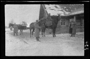 [Quartier in Stuki (Stuíi (?), Lettland) bzw. Komaika-Stellung [Komaika=Gewässer in Litauen]]