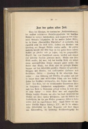 Aus der guten alten Zeit.