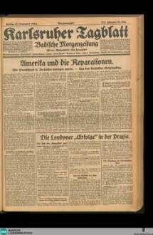 Karlsruher Tagblatt, Morgenausgabe