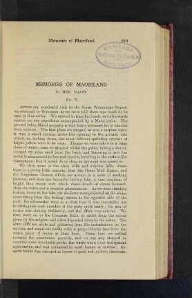 Memories of Maoriland