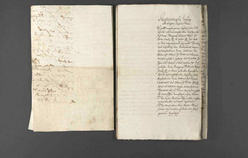 Vertrauliche Korrespondenz zwischen Markgraf Friedrich VII. Magnus von Baden-Durlach und Herzog Eberhard III. von Württemberg.