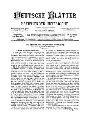 Das Problem der körperlichen Züchtigung : (Fortsetzung)