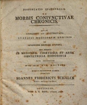 De Morbis Conivnctivae Chronicis
