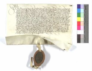 Matheus, Propst des Klosters zu den Wengen, vidimiert das Mandat Kaiser Friedrichs (III.) vom 12. November 1485.