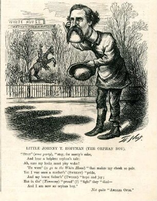 Little Johnny T. Hoffman (The orphan boy). [Anschließend folgt ein Textblock] : John Hoffman steht weinend vor dem Weißen Haus
