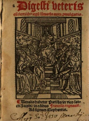 Corpus iuris civilis, 1. Digestum vetus