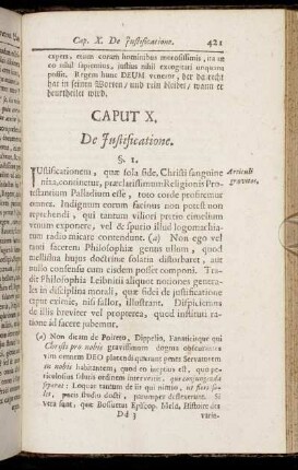 Caput X. De Justificatione