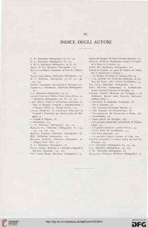 IV. Indice degli autori