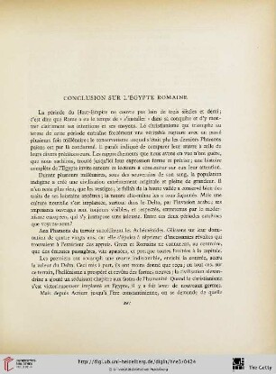 Conclusion sur l'Égypte romaine