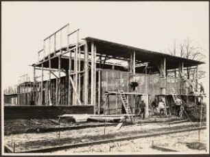 Fotoalbum: Deutsche Gartenbau- und Schlesische Gewerbe-Ausstellung (GUGALI), Liegnitz: Aufbauarbeiten der Ausstellungsgebäude