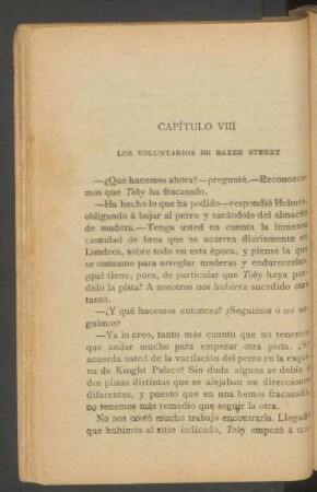 Capítulo VIII - Los voluntarios de Baker Street