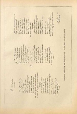 Verkleinerte Wiedergabe des Manuskripts der "Marseillaise" von Rouget-de-Lisle