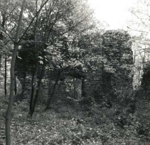 Oschatz-Altoschatz. Schloss Osterland (Jagdschloss Kaiser Friedrichs II.). 1211/1230. Teilansicht der Ruine