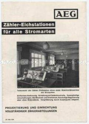 Zähler-Eichstationen für alle Stromarten. Projektierung und Einrichtung vollständiger Zählerabteilungen