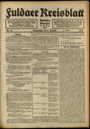 Ausgabe vom Donnerstag, den 06. Februar 1919.