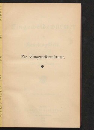 Die Eingeweidewürmer der Haussäugetiere