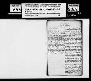 Verschiedene historiographische Notizen, Auszüge und Abschriften zur OAB