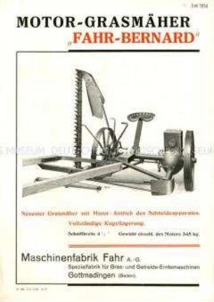 Motorisierter Grasmäher