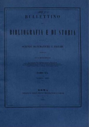 Tomo XX. Agosto 1887.