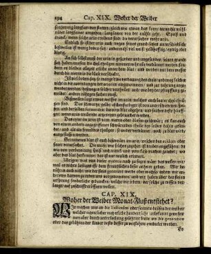 CAP. XIX. Woher der Weiber Monat-Fluß entstehet?