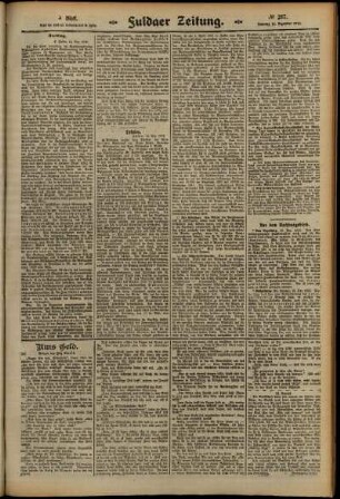Fünfte Ausgabe vom Samstag, den 14. Dezember 1912.