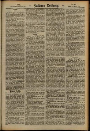 Fünfte Ausgabe vom Samstag, den 14. Dezember 1912.