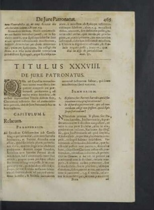 Titulus XXXVIII. - XXXIX.