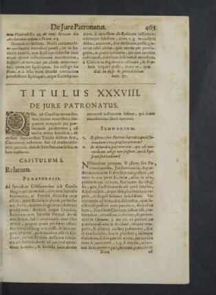 Titulus XXXVIII. - XXXIX.