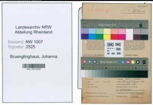 Entnazifizierung Johanna Bruenglinghaus , geb. 27.11.1869 (Landwirtin)