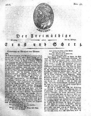 Nro. 40, Dienstag den 25. Februar 1806