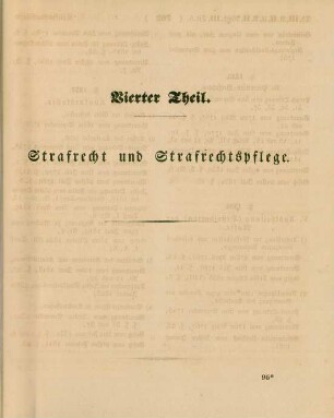 Vierter Theil. Strafrecht und Strafrechtspflege