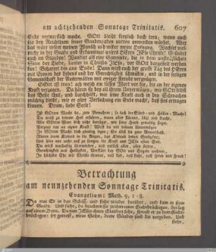 Betrachtung am neunzehenden Sonntage Trinitatis.