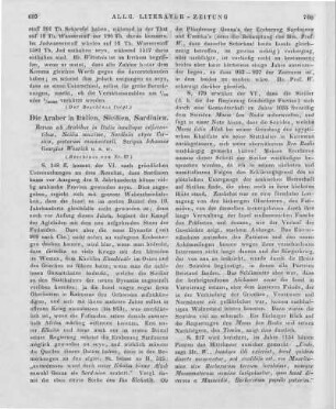Wenrich, J. G.: Rerum ab Arabibus in Italia insulisque adiacentibus, Sicilia maxime, Sardinia atque Corsica gestarum commentarii. Leipzig: Vogel 1845 (Beschluss von Nr. 87)