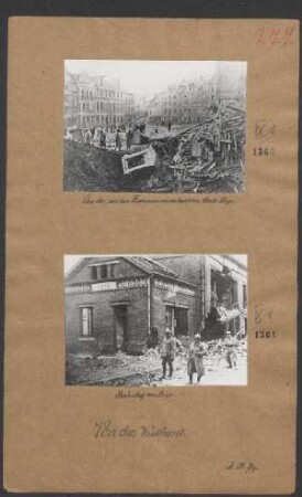 Aus der von den Franzosen wiederbesetzten Stadt Roye