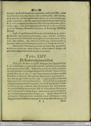 Thes. XXIV. De Bodini religione electica