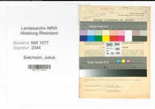 Entnazifizierung Julius Siekmann , geb. 30.09.1893 (Polizist)