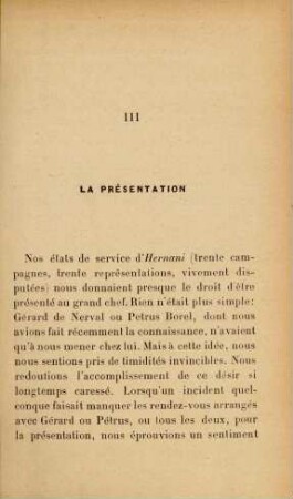 III La présentation