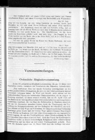 Ordentliche Mitgliederversammlung.